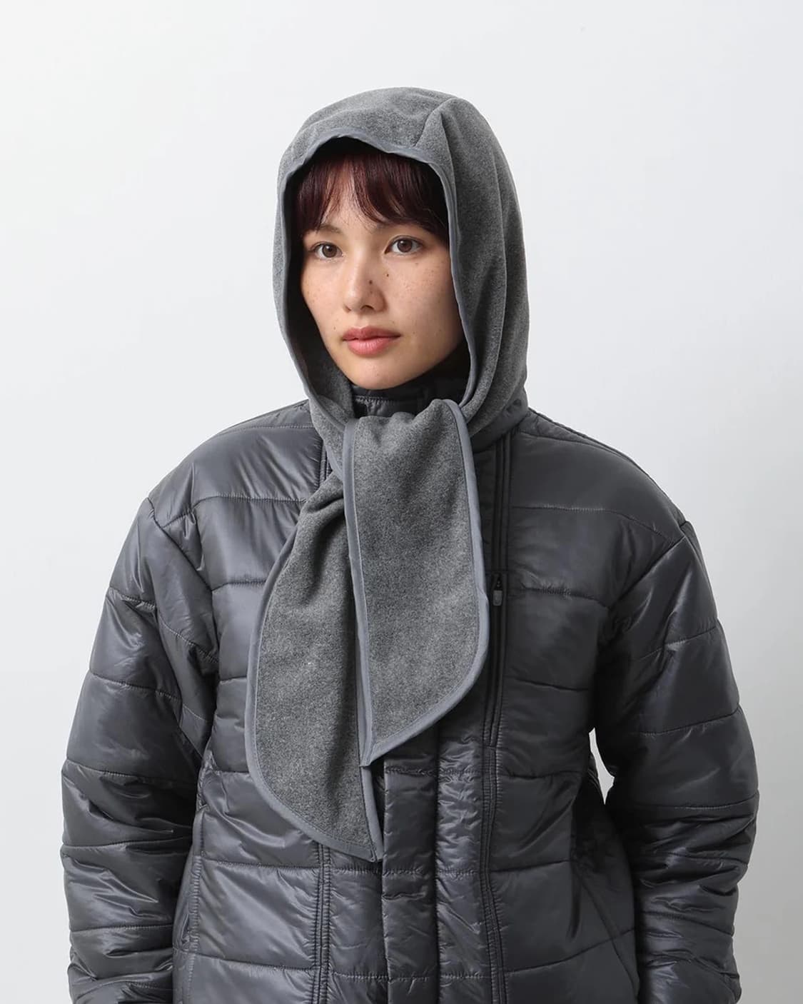 폴라텍 후드 머플러 그레이 상품이미지2