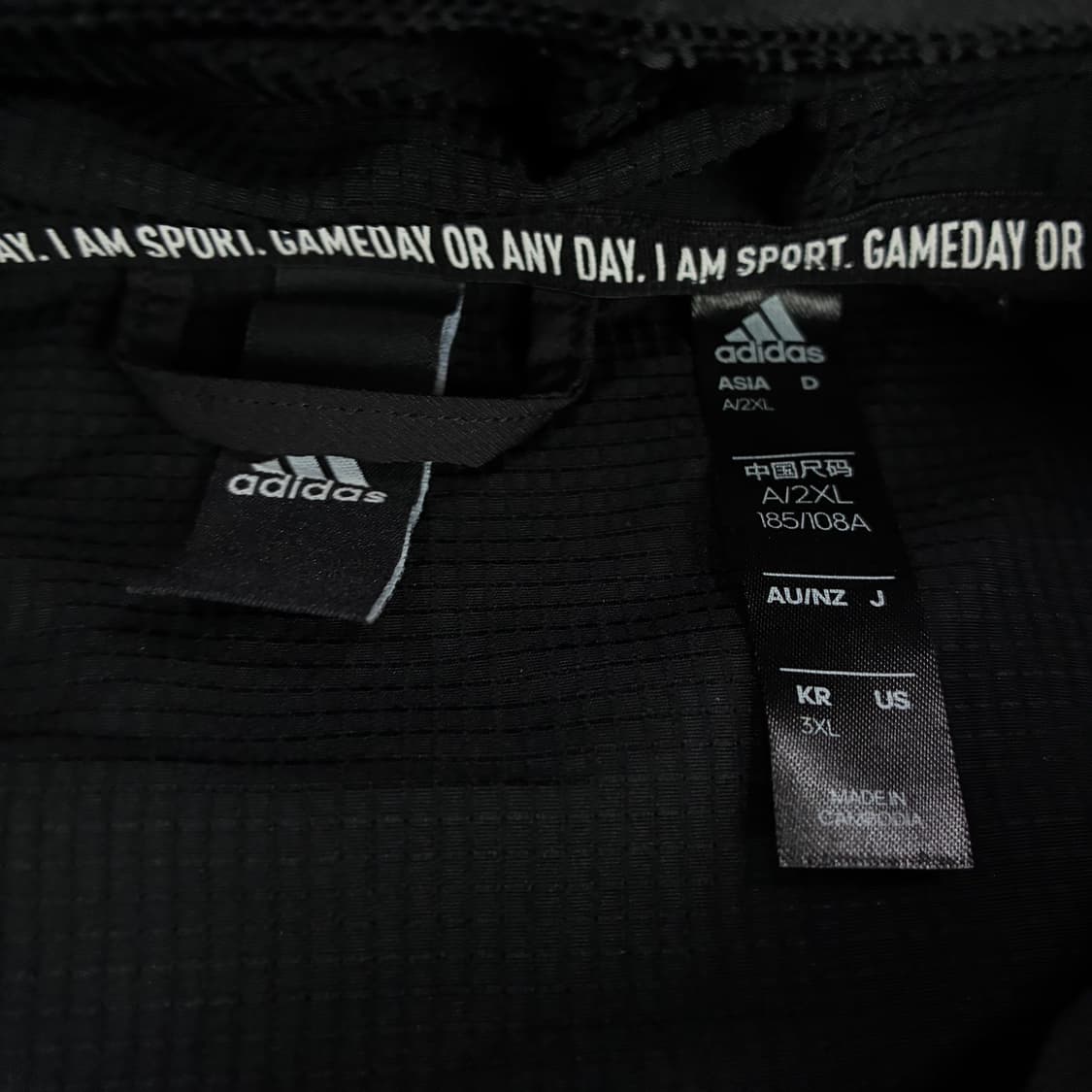아디다스 올블랙 삼선 후드  상품이미지2