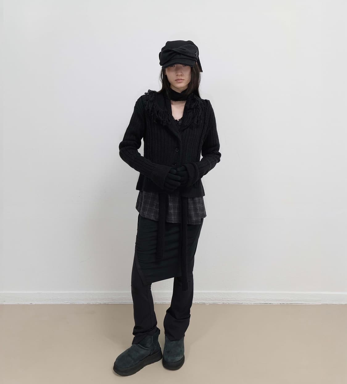 오호스 ojos 테슬 칼라 니트 가디건 상품이미지4