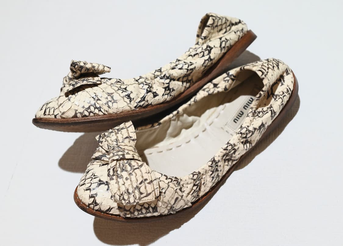 miu miu 2000s python flat shoes 상품이미지3