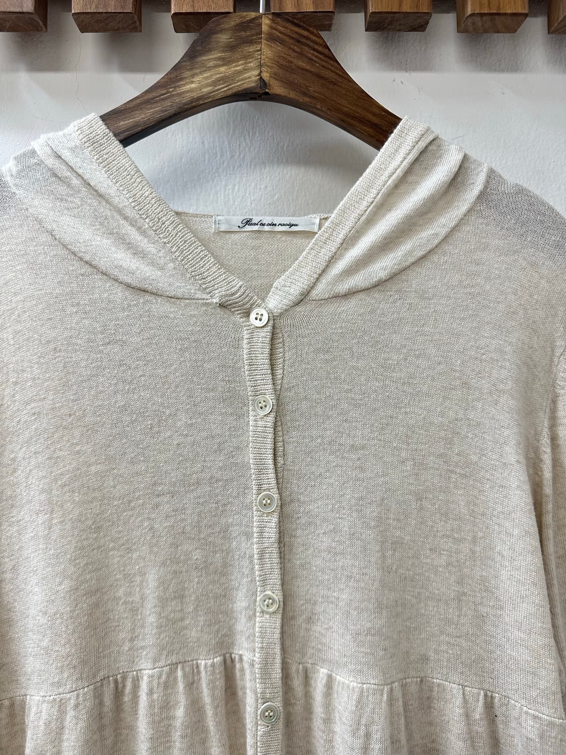 일본빈티지 버튼 후디 가디건 코튼 100% 레이어드 원피스 상품이미지2