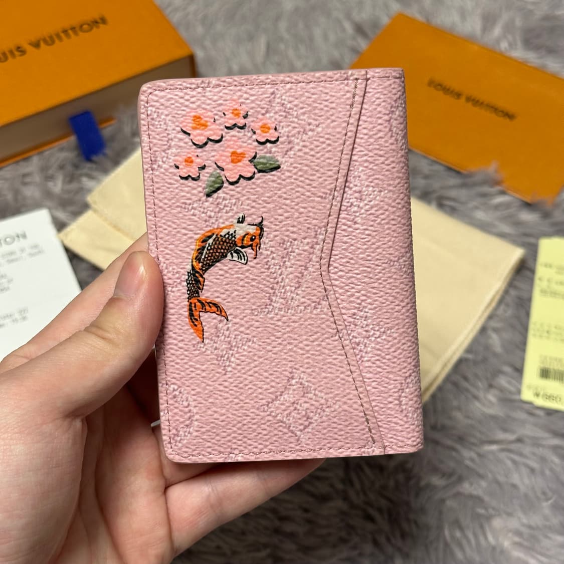 [풀구성] 루이비통 이클립스 파리 도쿄 오거나이저 카드지갑 핑크 상품이미지3