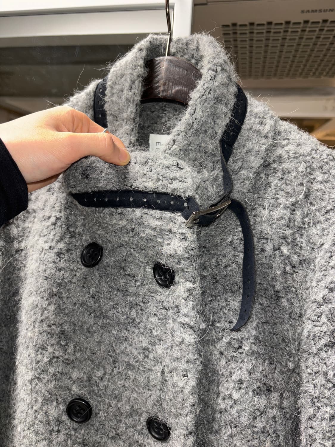 mic lifestyle 알파카 더블 브레스티드 자켓 상품이미지4