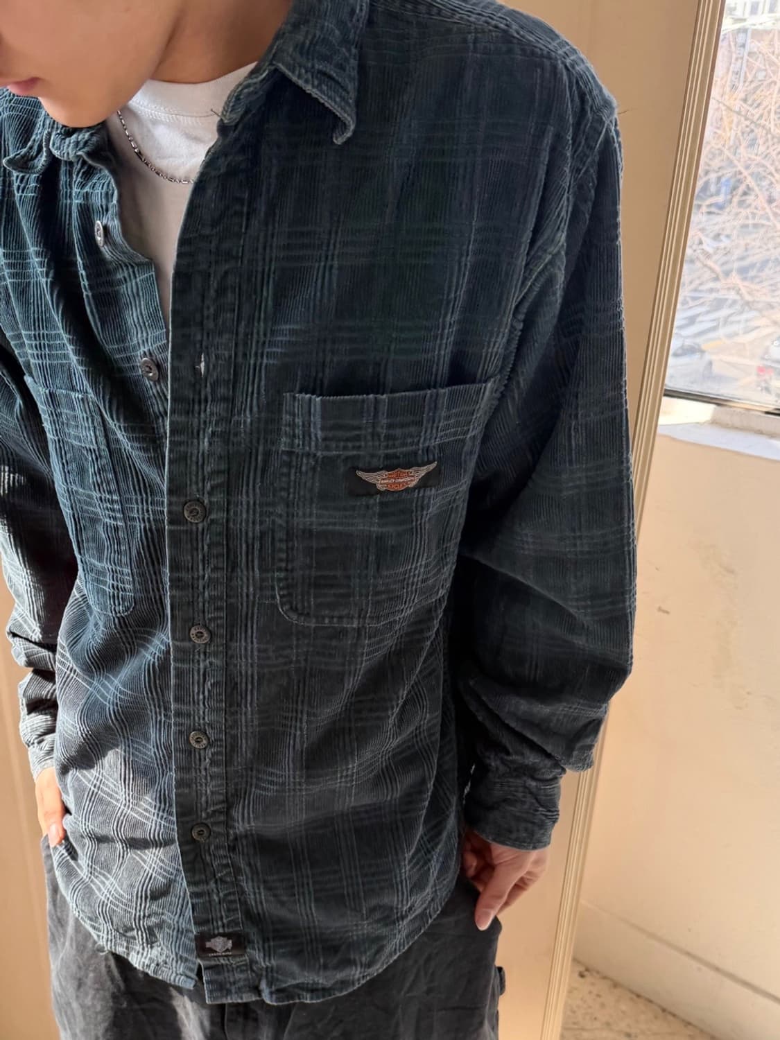 할리데이비슨 긴팔 체크셔 츠 상품이미지3