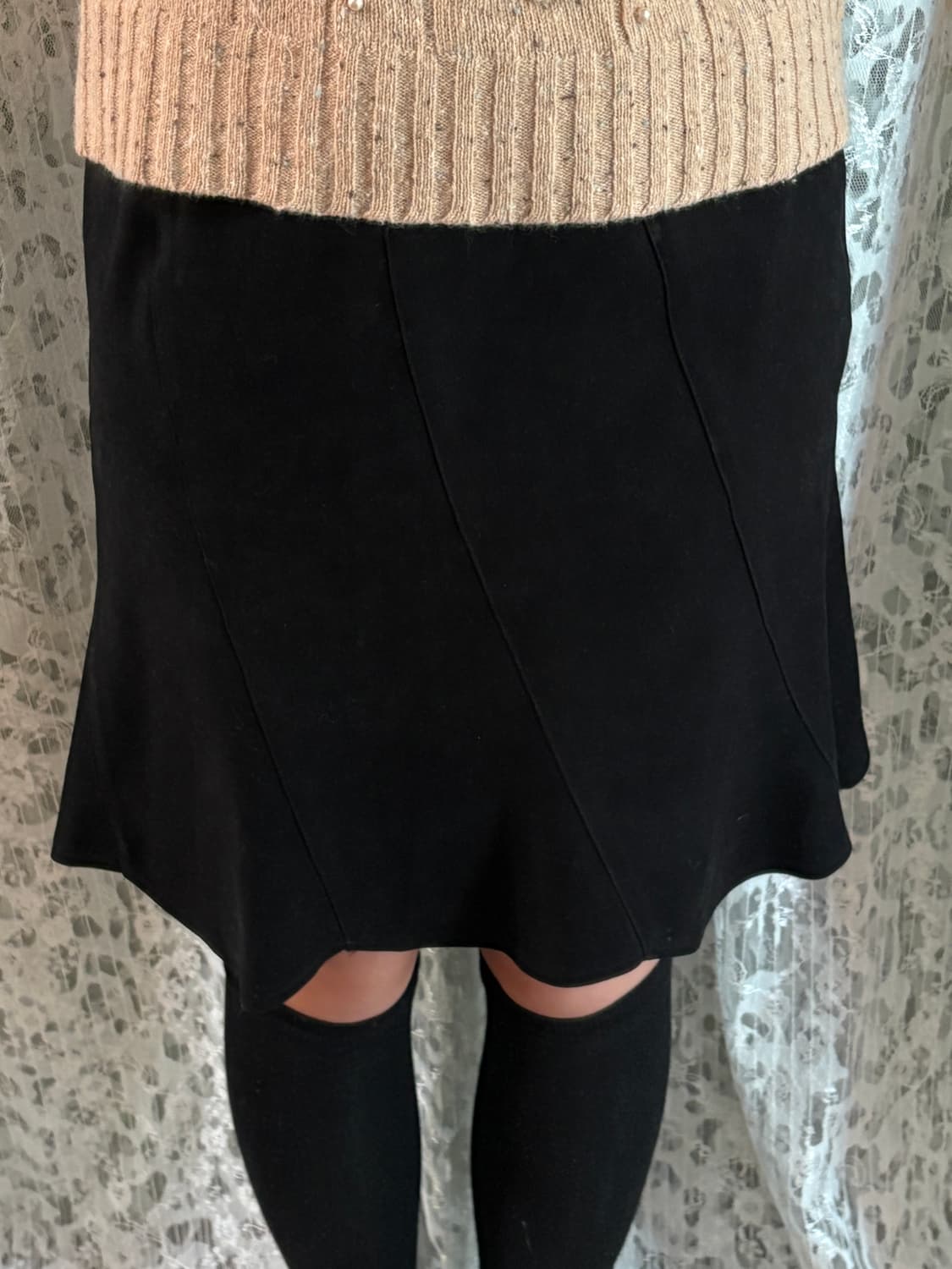 Black 스웨이드 스커트 상품이미지5