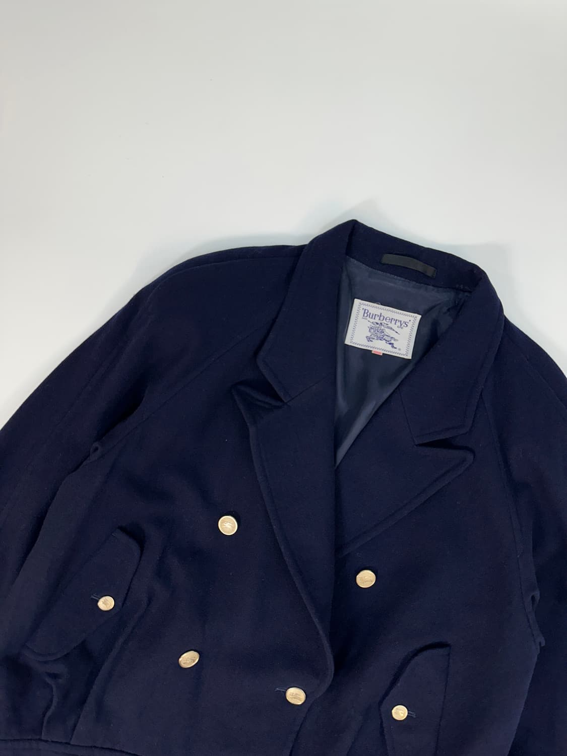 버버리 빈티지 더블금장 울자켓  상품이미지2