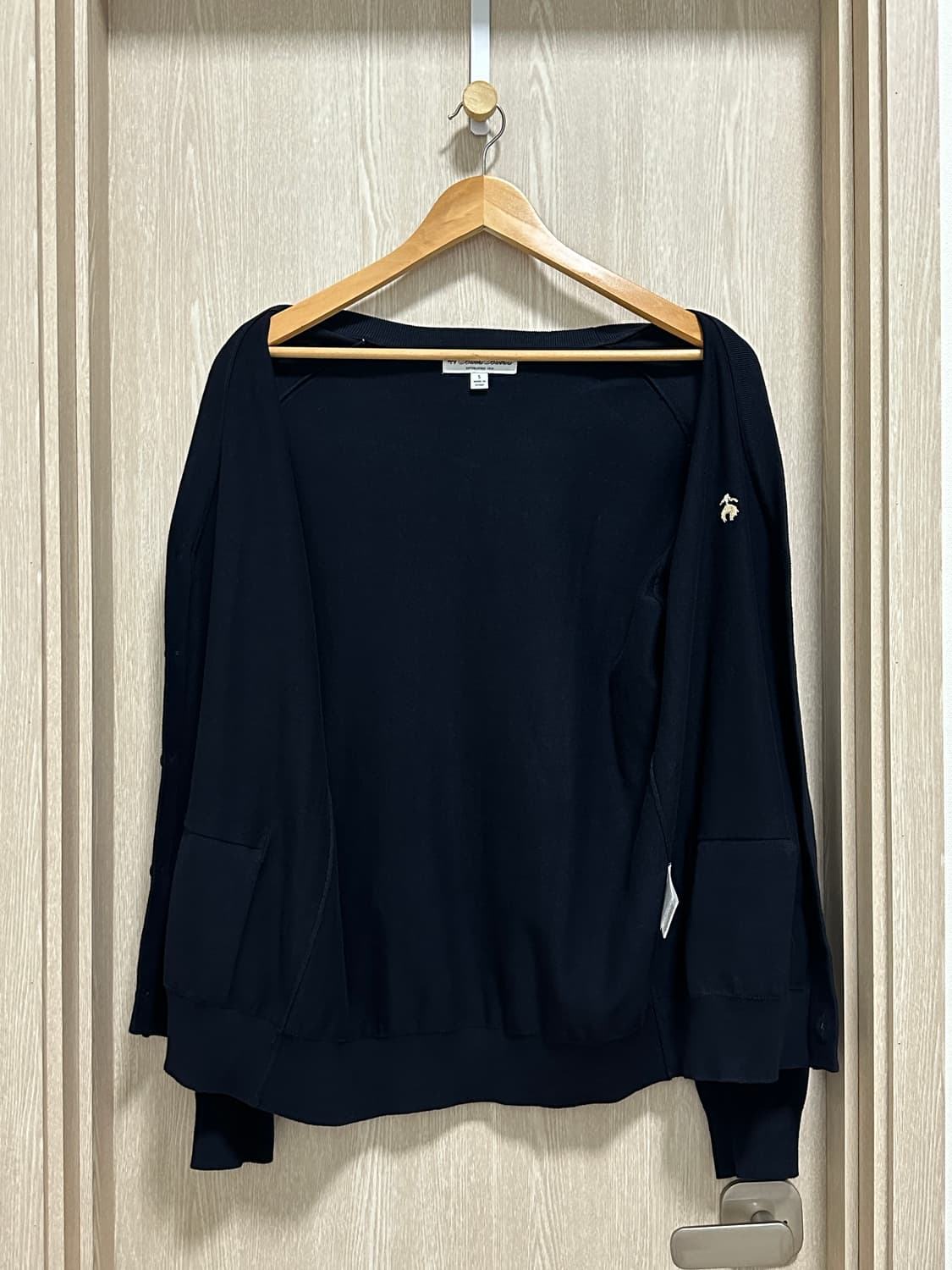 23FW)브룩스브라더스 골든플리스로고 가디건S 95~슬림100/다크네이비 상품이미지3