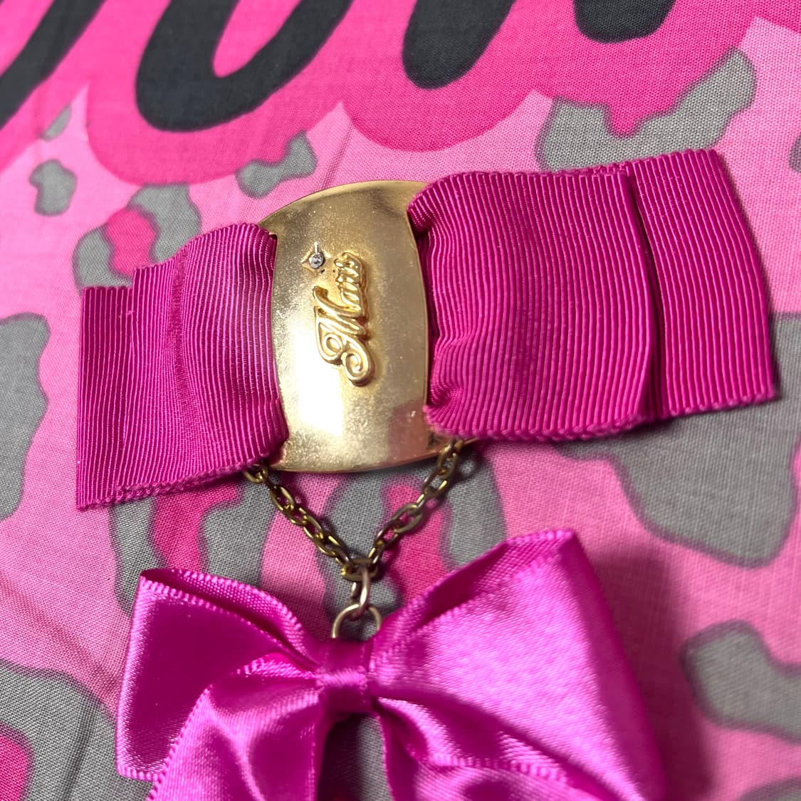 MA*RS마즈 금장 각인 핑크리본 헤어핀 히메로맨틱갸루 핀터 아게하109 상품이미지4