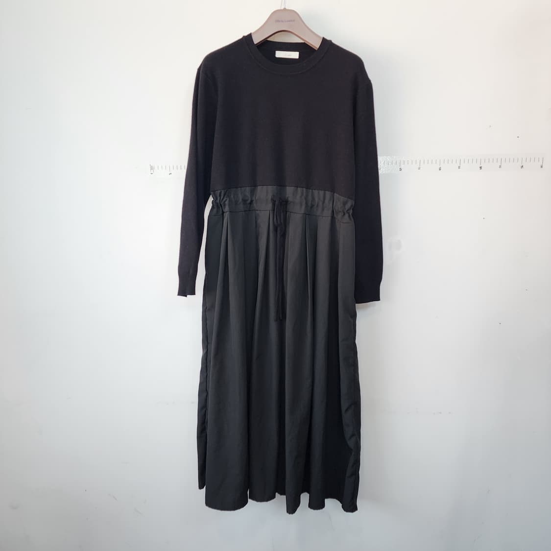 지고트 블랙 니트 롱 원피스 상품이미지1