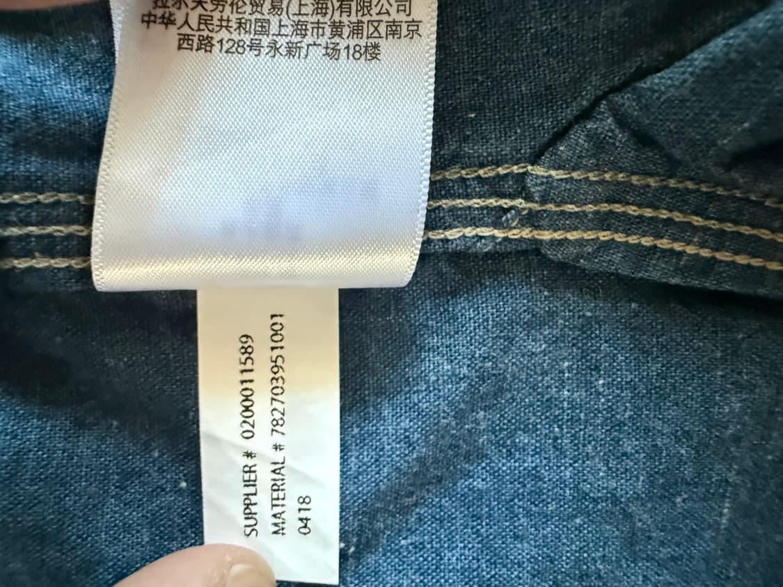 RRL 인디고 샴브레이 워크 셔츠 상품이미지9