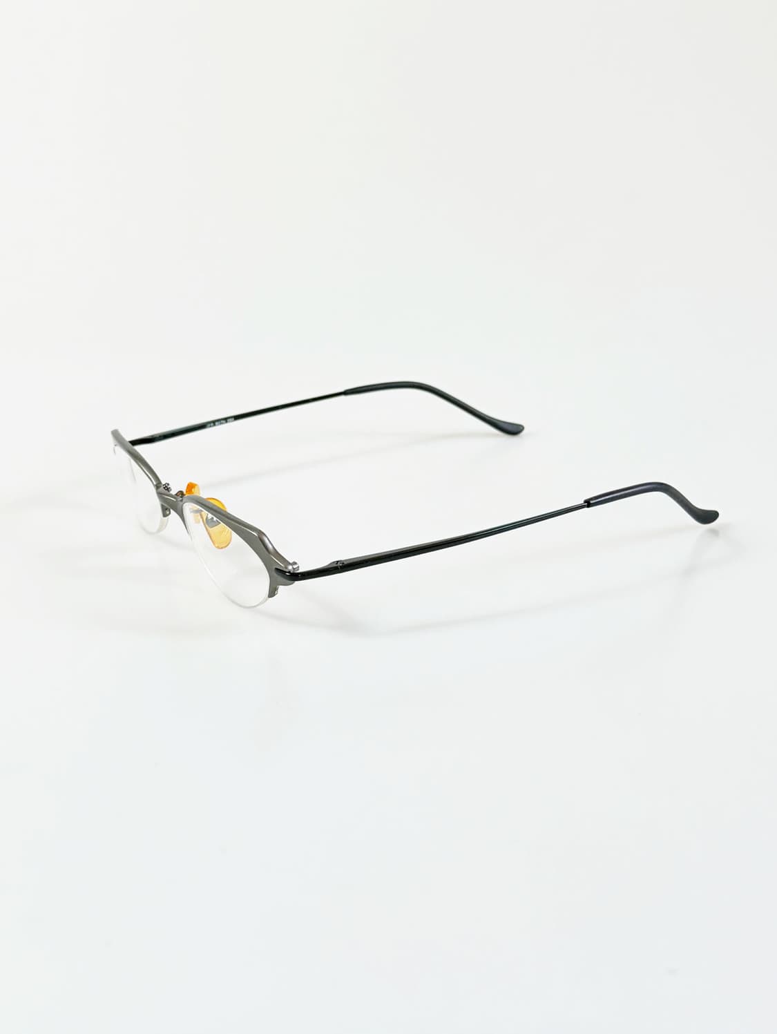90s JEAN FRANCOIS 그레이 스퀘어 반무테 빈티지 안경 상품이미지3