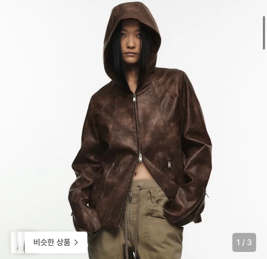 Nache seam leather jk 상품이미지1