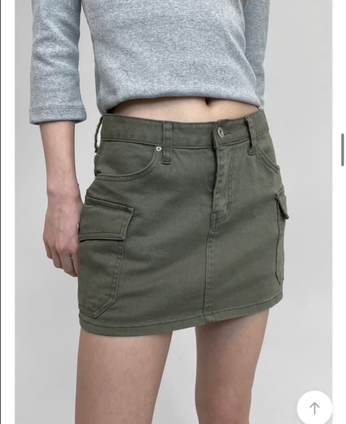 블랙업 카고 스커트 팬츠(카키) 상품이미지2