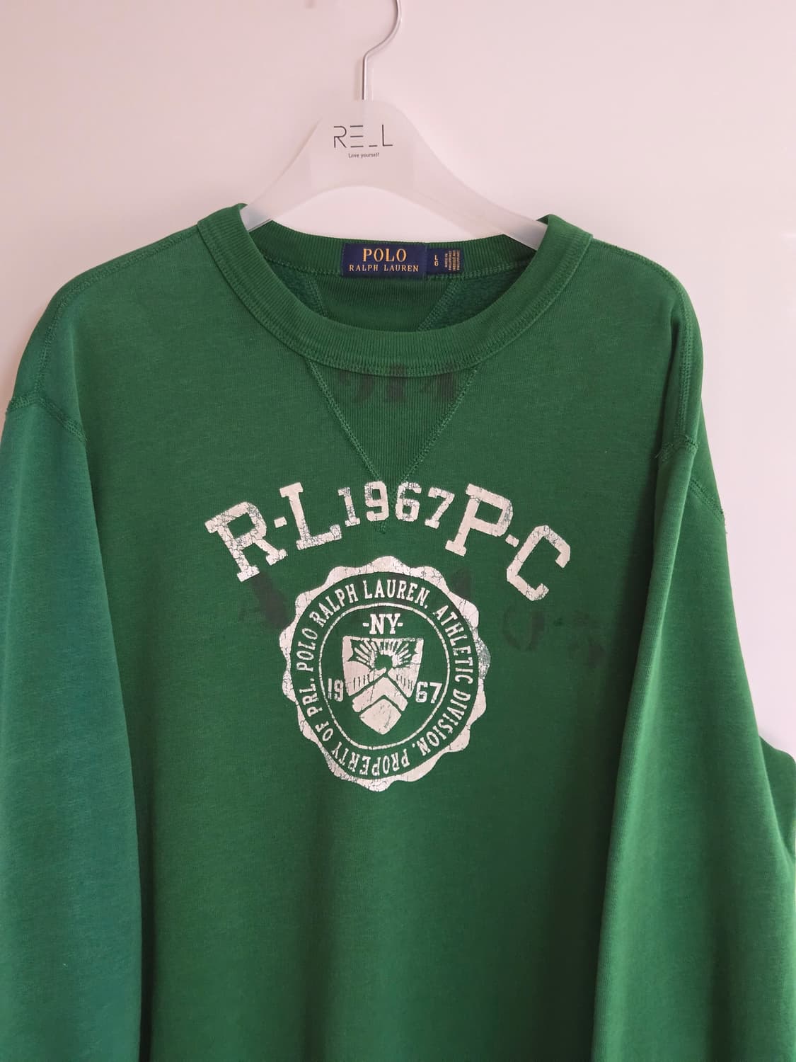 폴로 랄프로렌 워싱 맨투맨 L 그린 상품이미지1