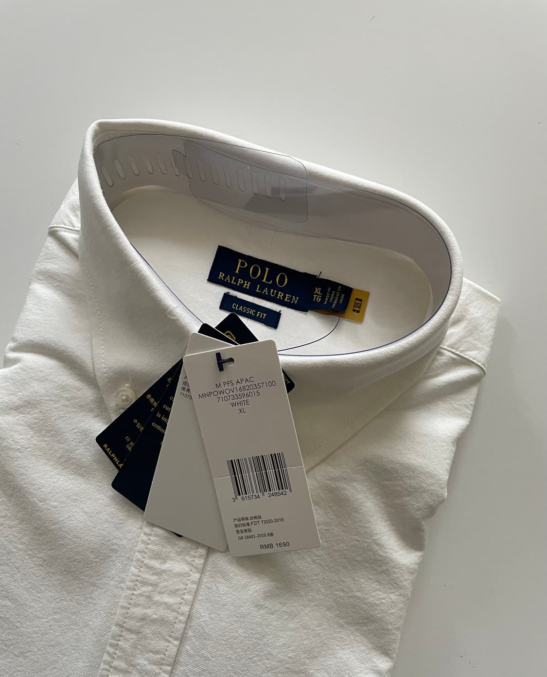 폴로 QR 화이트 옥스포드 셔츠 XL 상품이미지3