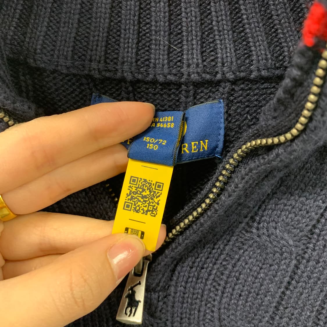 폴로 랄프로렌 신형 꽈배기 반집업 니트 상품이미지5