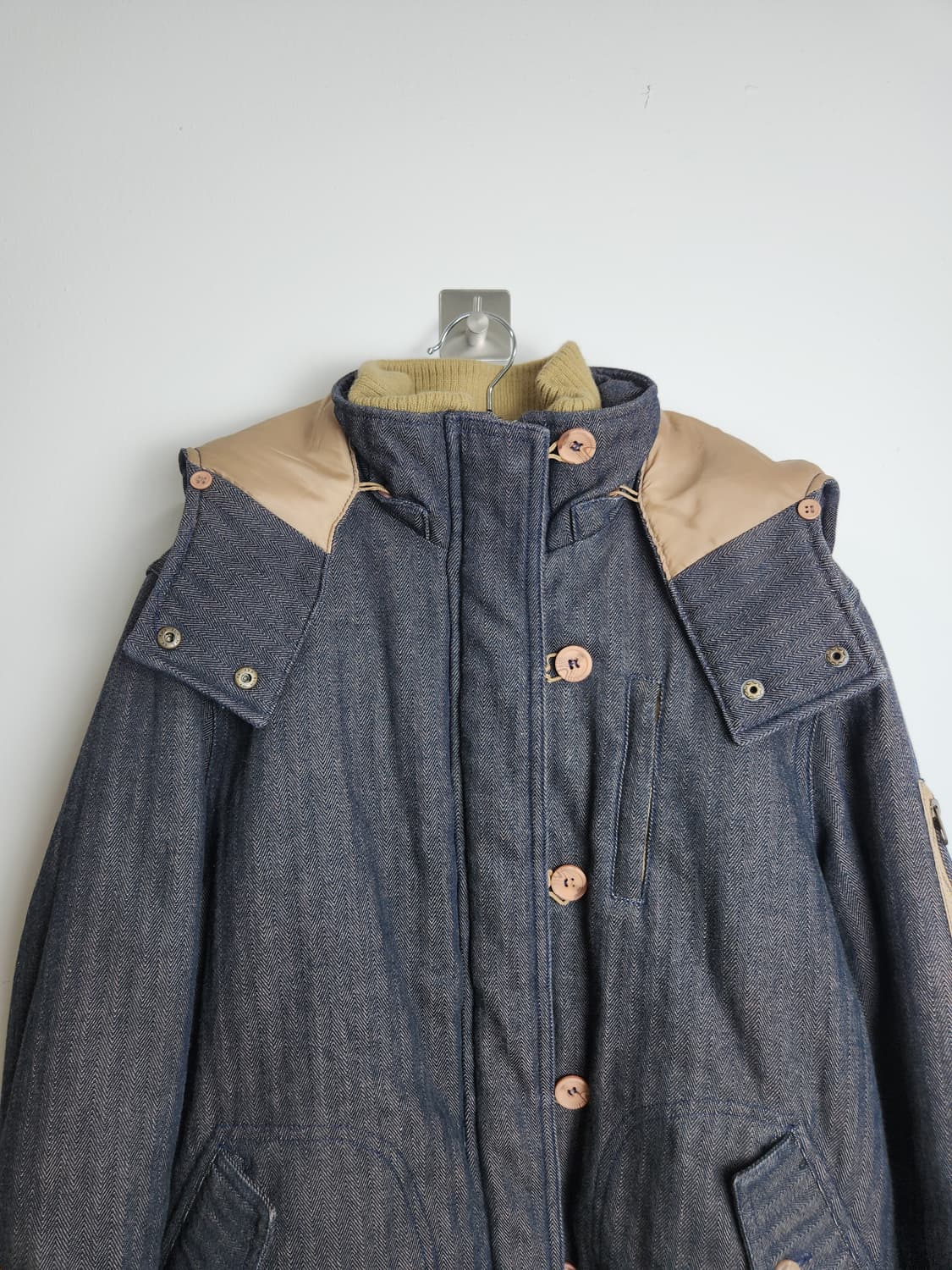 헤링본 후드 패딩점퍼 상품이미지8