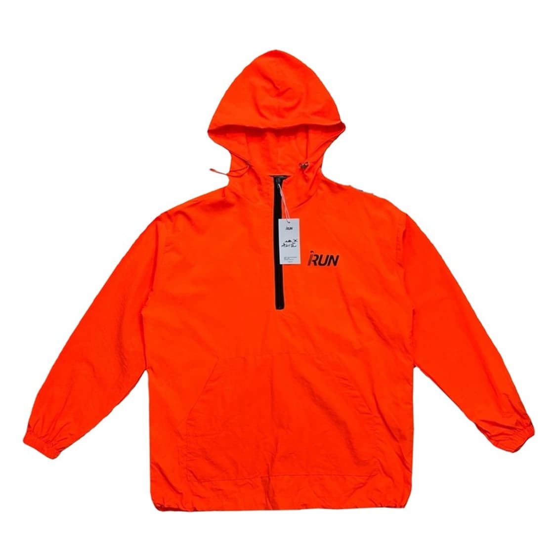새상품 아이런 형광오렌지 아노락 바람막이 S 상품이미지1