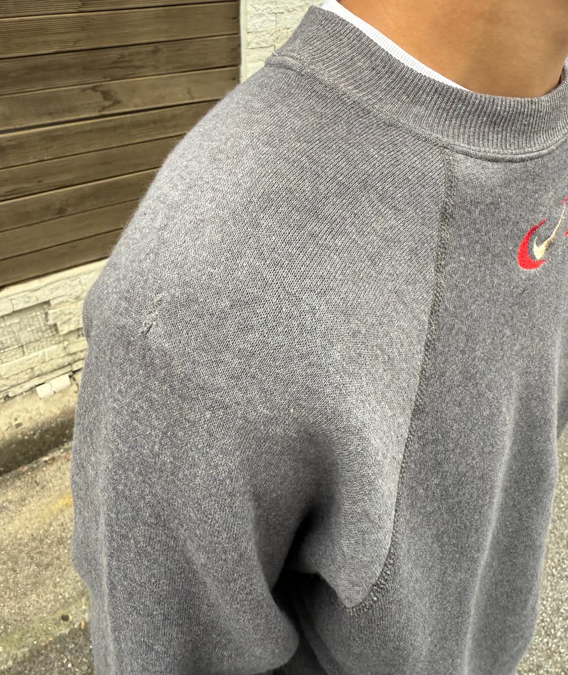 90s Nike 더블 레드 스우시 나이키 스웻셔츠 Made in usa 상품이미지2
