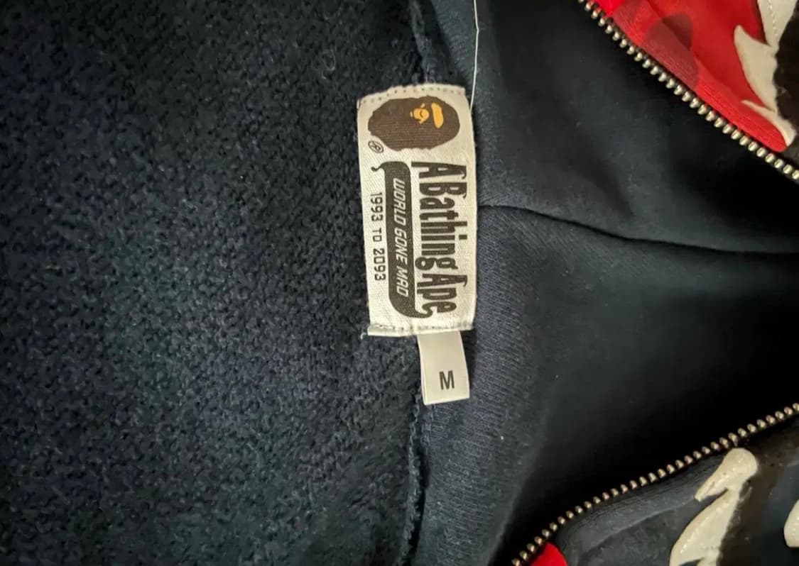 베이프 적계,네이비 정품 m 샤크후드 상품이미지3