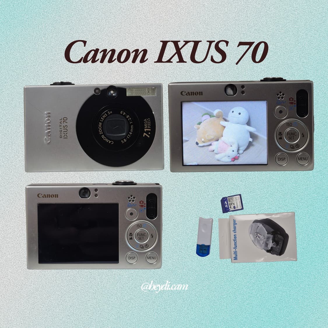 외관미품 (강민경 아이브 리즈 은채) 캐논 ixus70블랙 상품이미지2