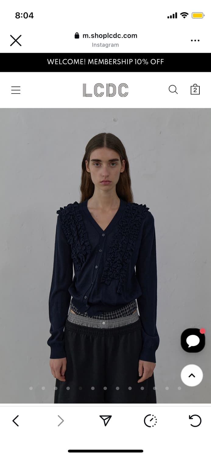Lcdc ASYMMETRIC FRILL CARDIGAN 상품이미지1