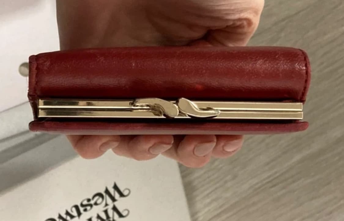 비비안웨스트우드 나파 스몰 레더 반지갑 오알비 금장 레드 삼단 상품이미지5