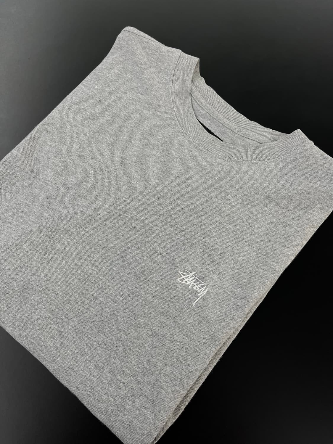 스투시 stussy stock logo 티셔츠 grey heather M 상품이미지1