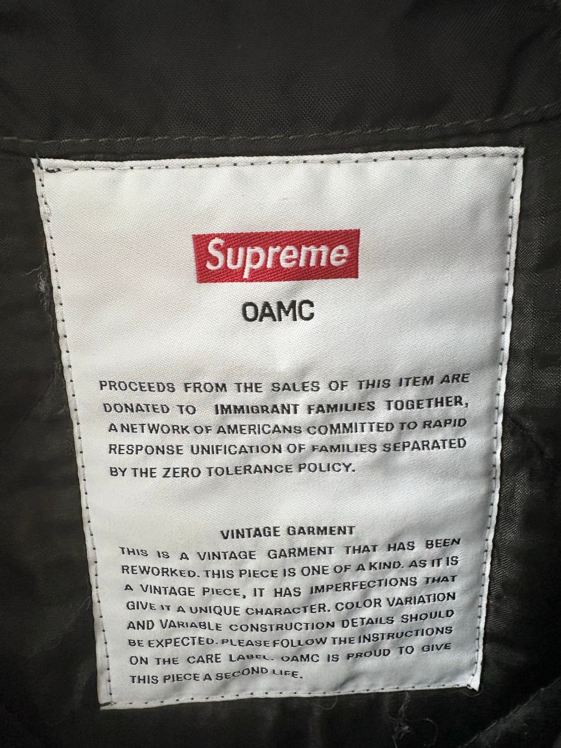 슈프림 OAMC 라이너 상품이미지4