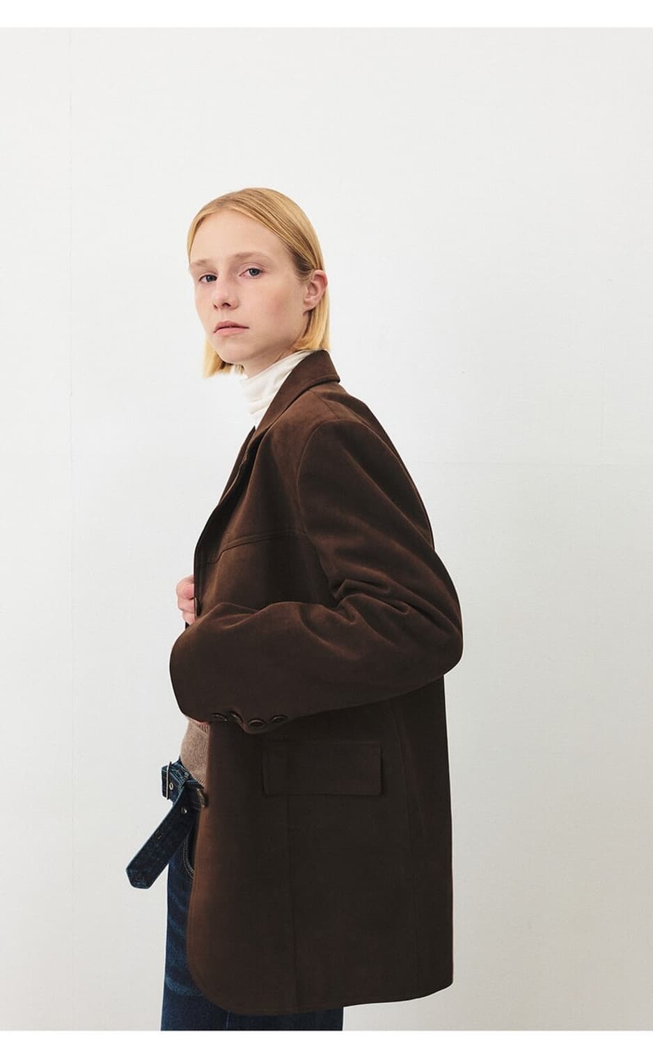 m) 모한 TFF 스웨이드 오버핏 자켓 상품이미지3