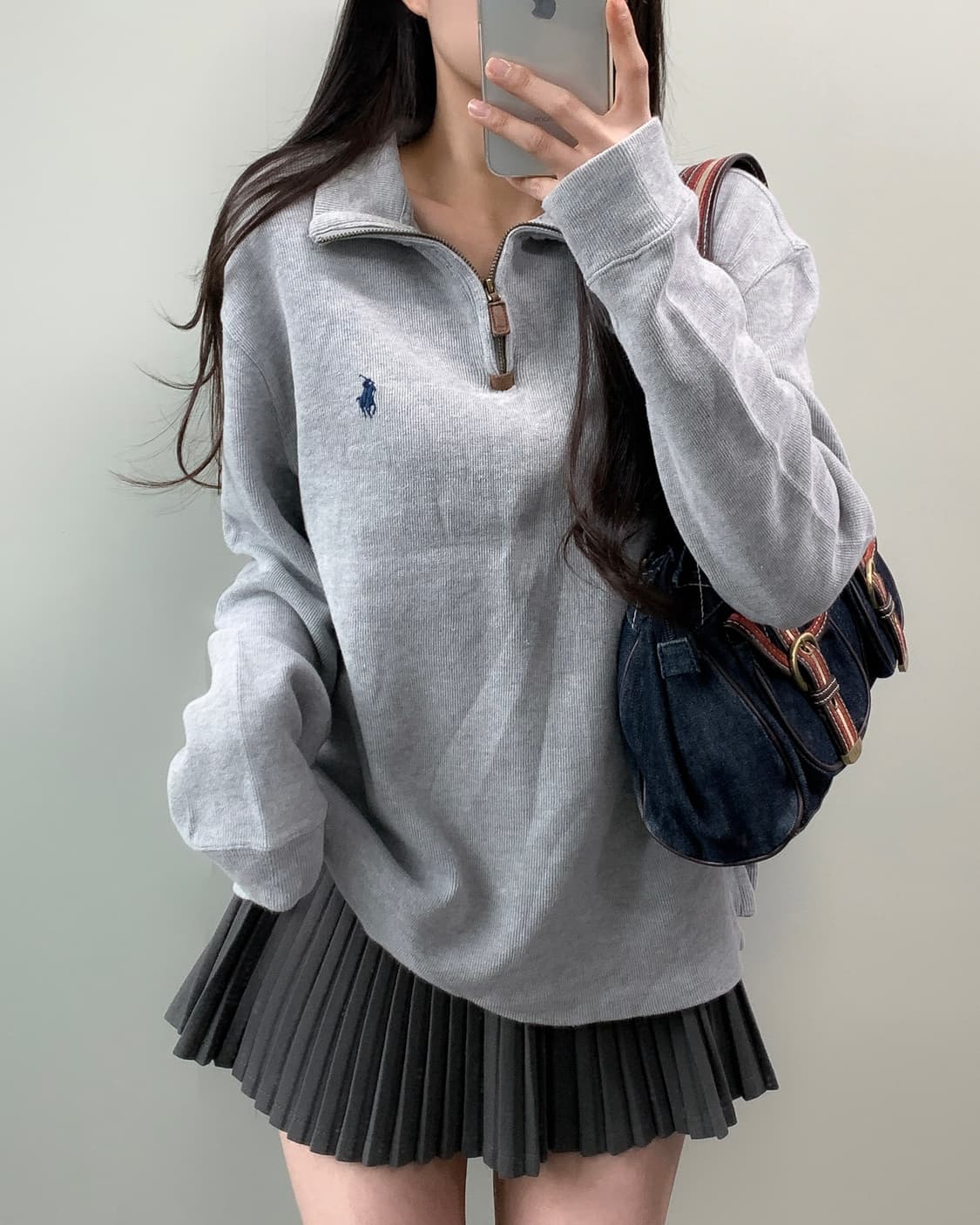 폴로 반집업 니트 상품이미지1