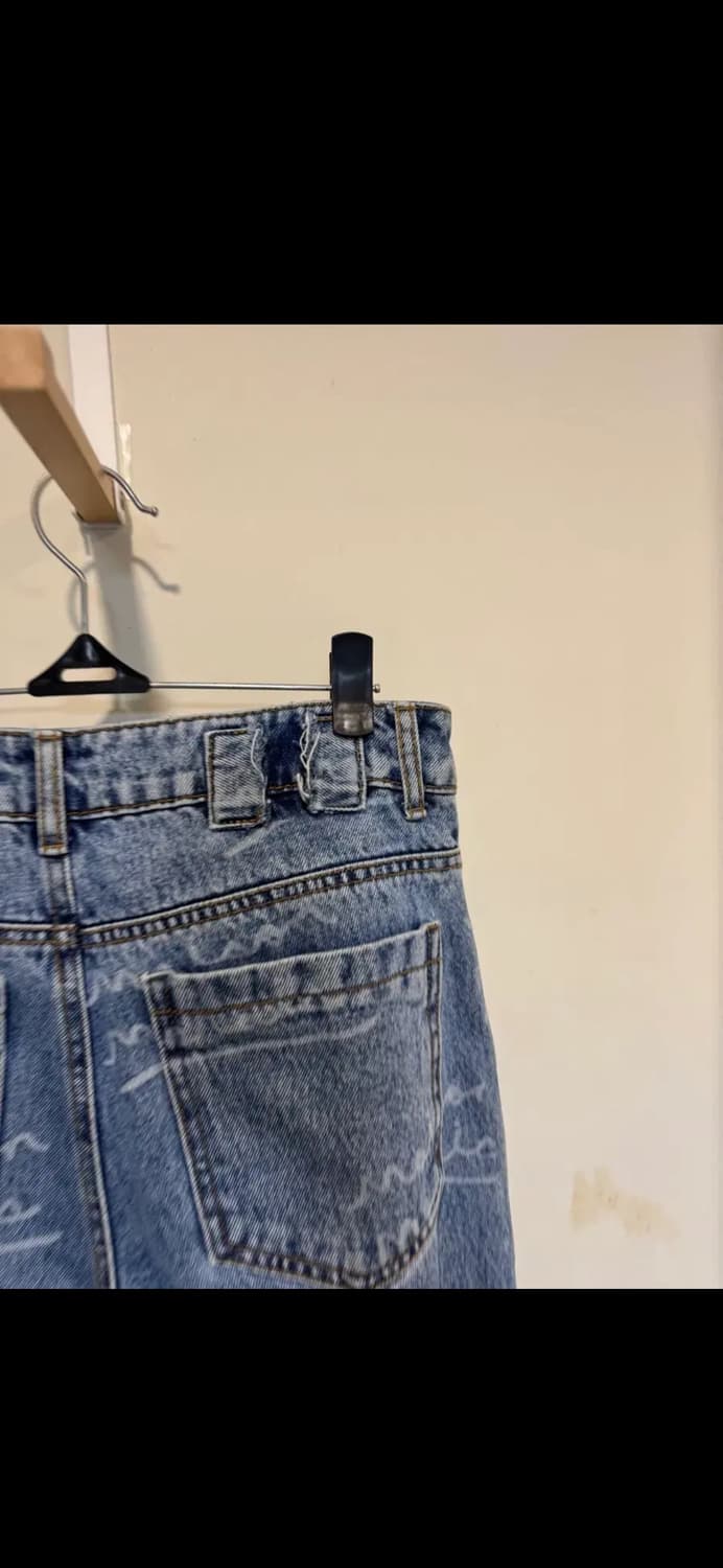 메종마레x사키 레터링 와이드 데님 상품이미지6