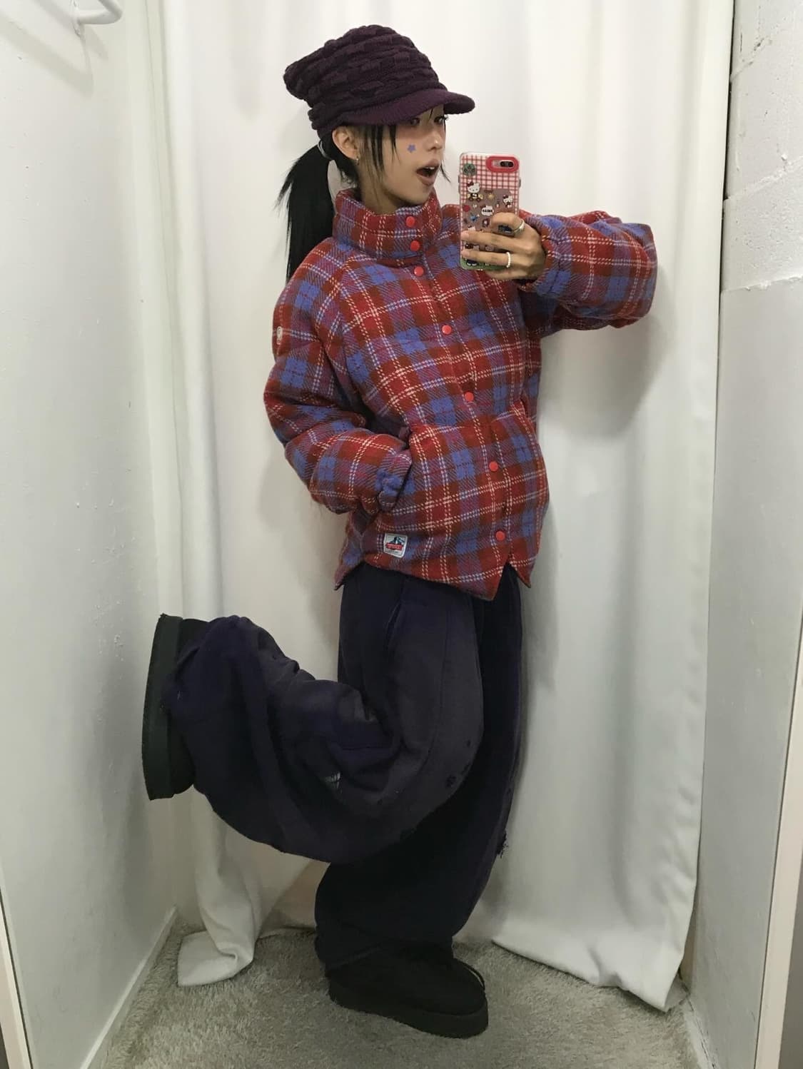 Bape Check Pattern Padded JK 상품이미지3