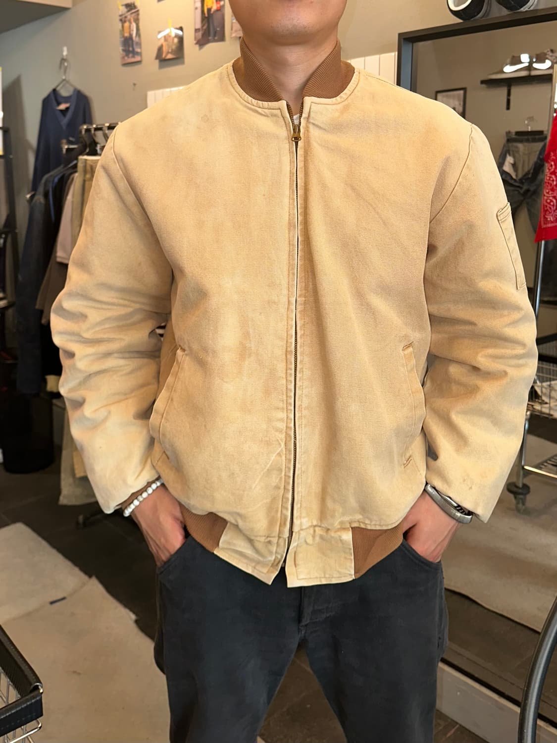 90‘s Bercowear Canvas faded work jacket 상품이미지4