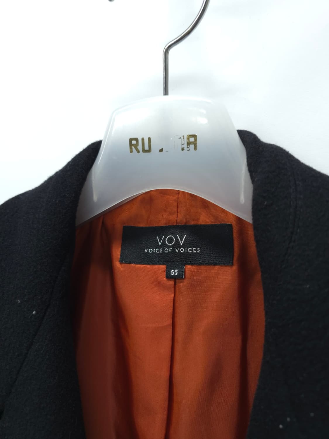 VOV(보브)여성 블랙 하프 울코트 55사이즈 상품이미지3