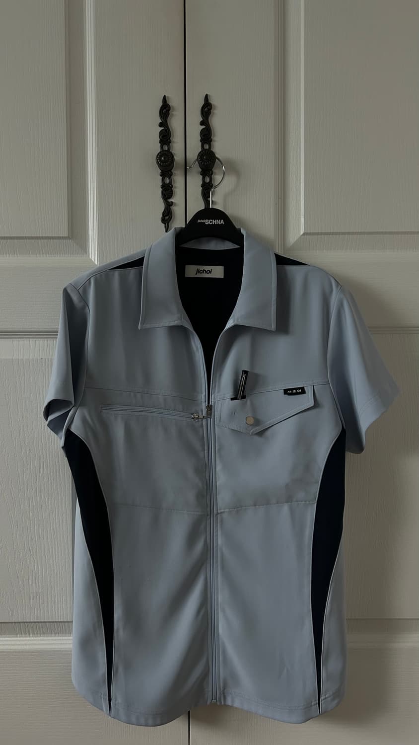 지초이 SS23  ZIP SHIRTS ice blue 2사이즈 상품이미지1