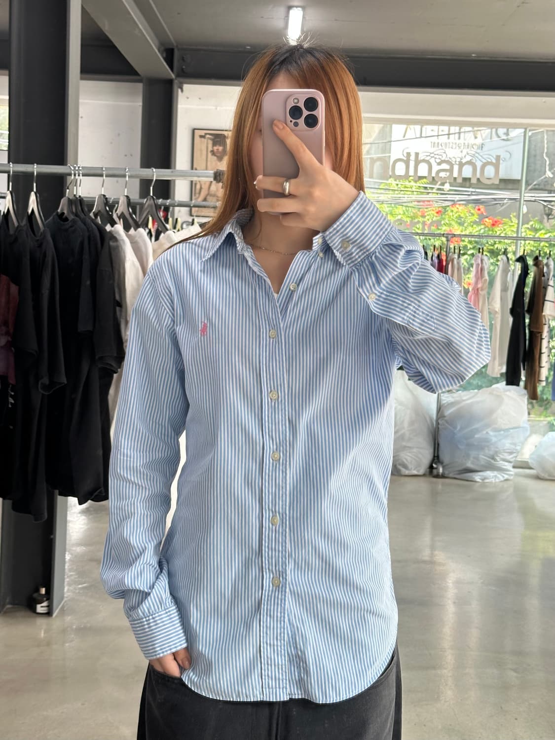 폴로랄프로렌 슬림핏 스트레치 스트라이프 긴팔셔츠 상품이미지1