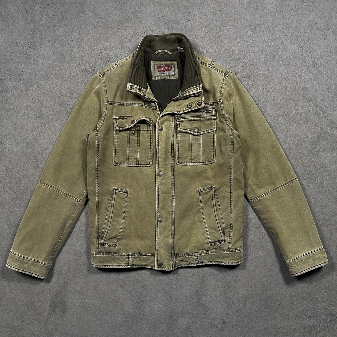 리바이스 카키 집업 자켓 상품이미지1