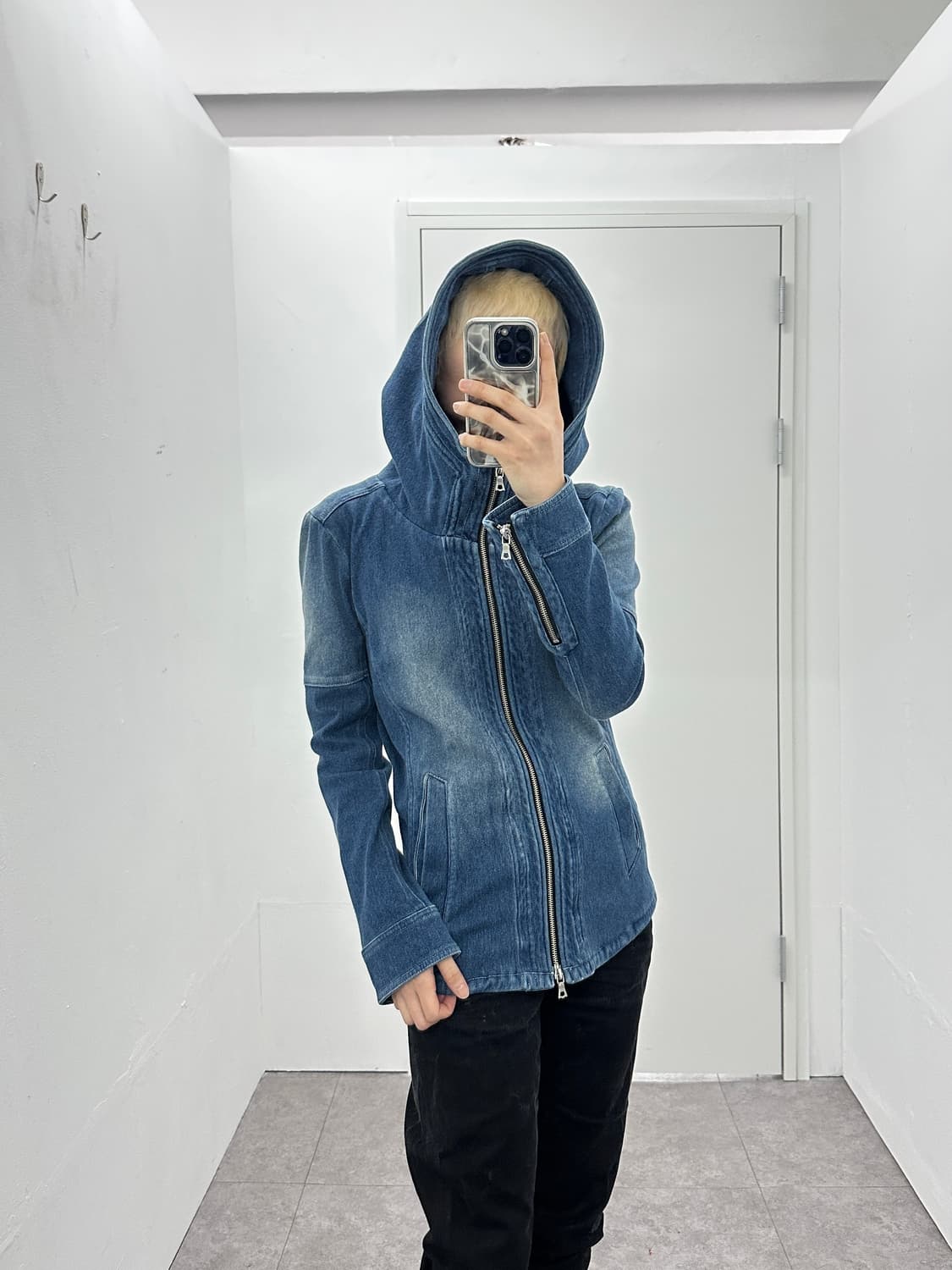 Bono Denim High-Neck Jacket (2-Way Zip) 상품이미지7