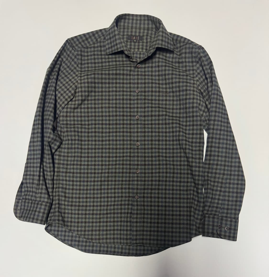 닥스 Daks 시그니처 빈티지 그린 체크 긴팔 셔츠 L 상품이미지1