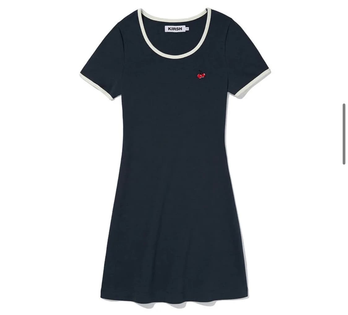 스몰 체리 라운드넥 드레스-다크네이비 상품이미지1