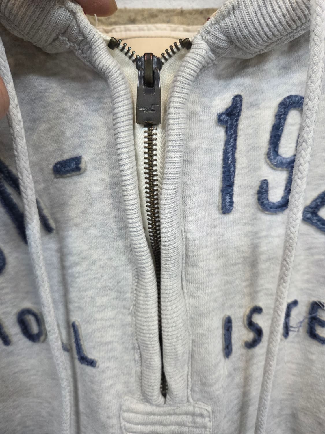 홀리스터 빈티지 반집업 기모 후드티 m 상품이미지6