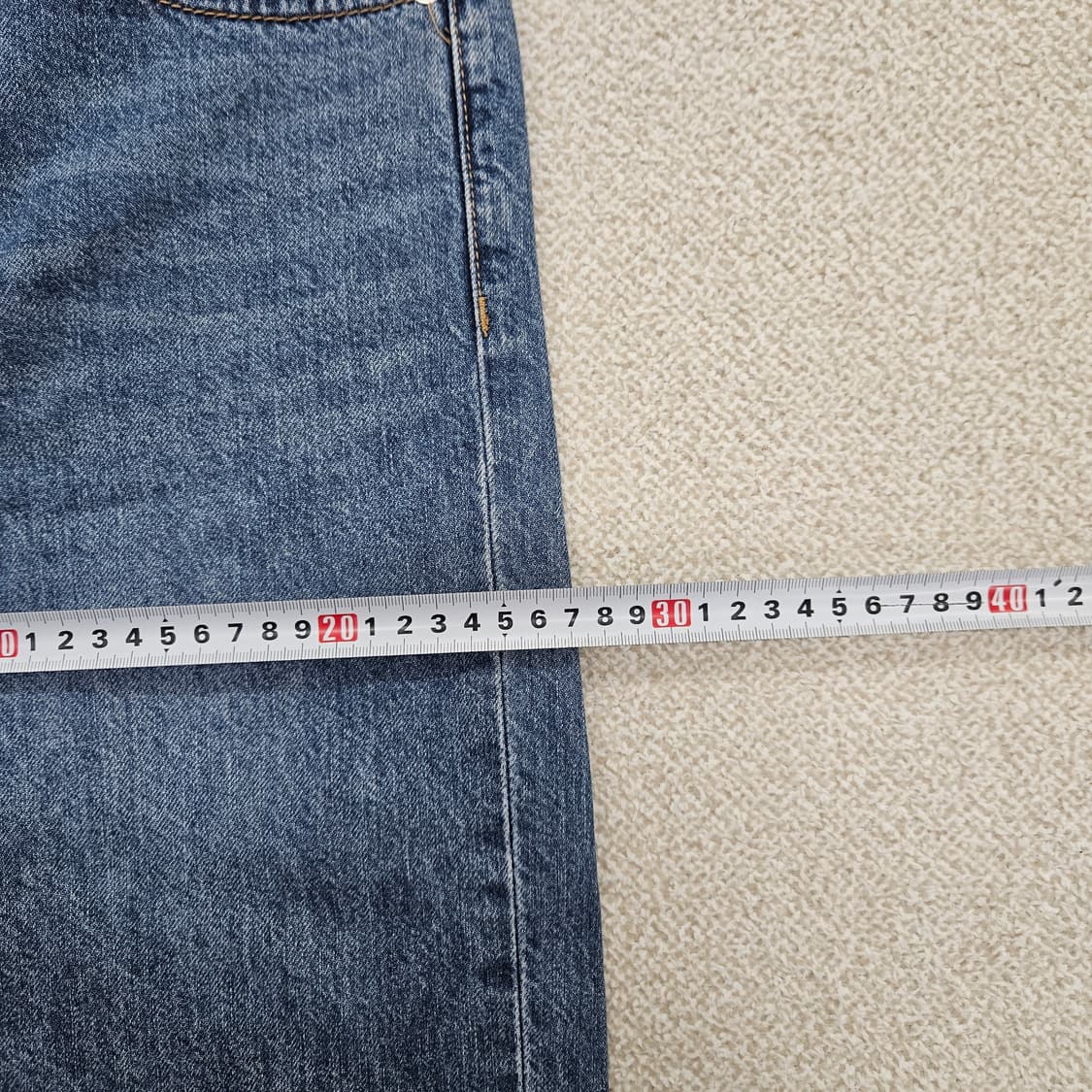 [75-95] 앳코너 와이드 핏 데님 청 팬츠 바지 1210J1 상품이미지7