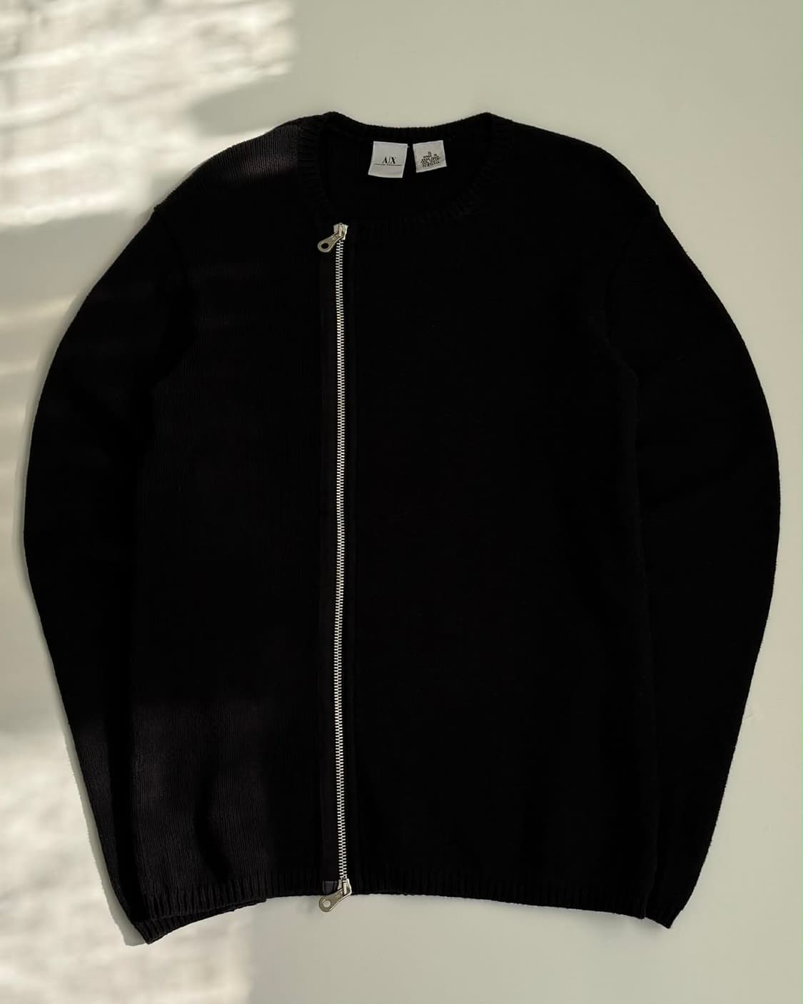 [S] 아르마니 익스체인지 비대칭 투웨이 니트 집업 자켓 상품이미지1