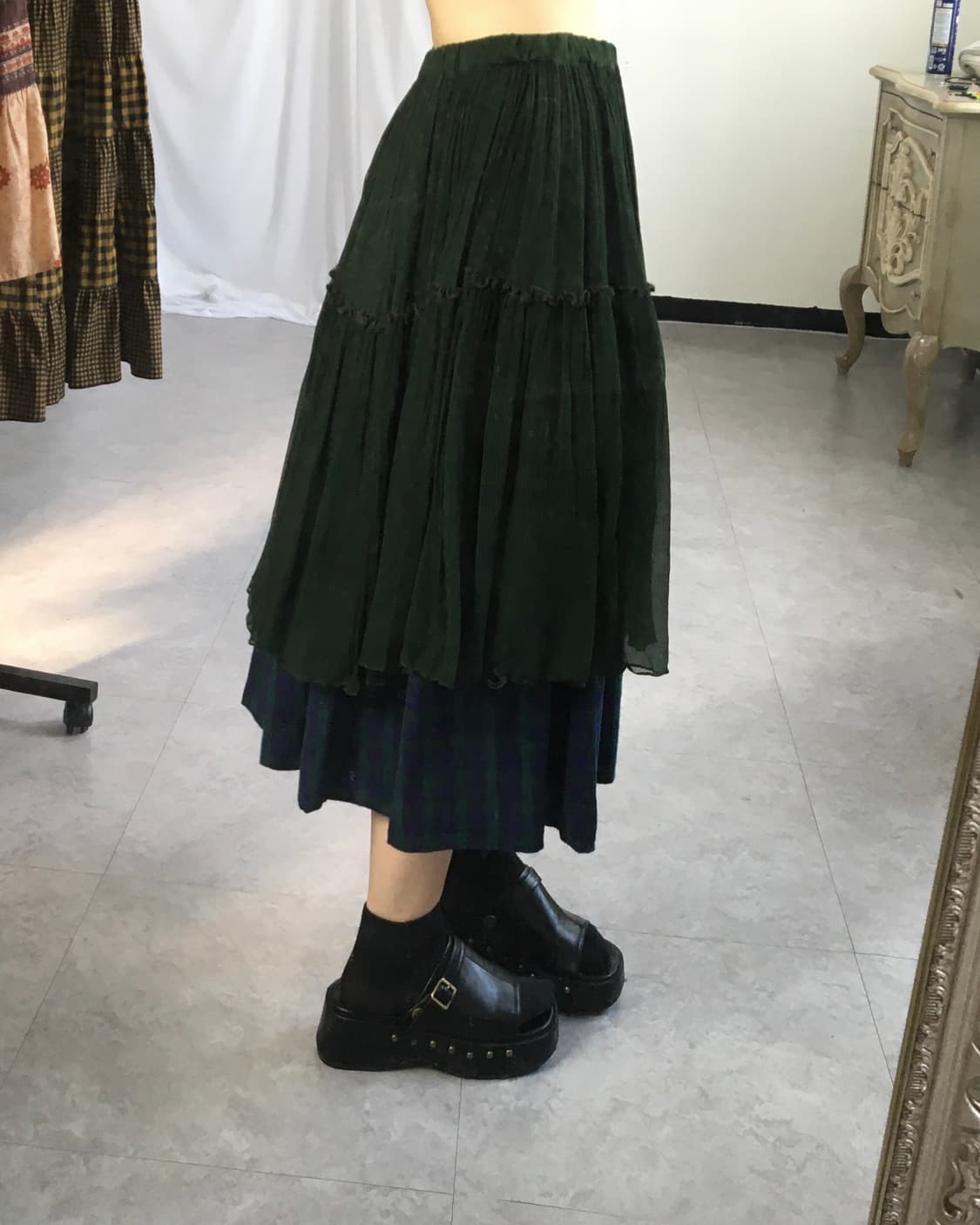 Layered pleats skirt 상품이미지4