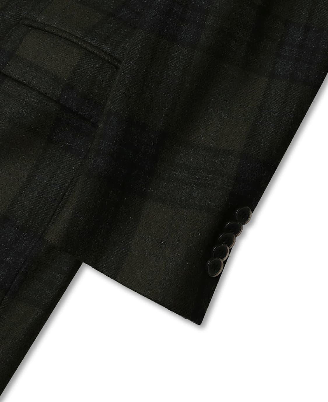 꼬르넬리아니 [Corneliani] 버진울 카키 체크 클래식 럭셔리 코트 상품이미지4