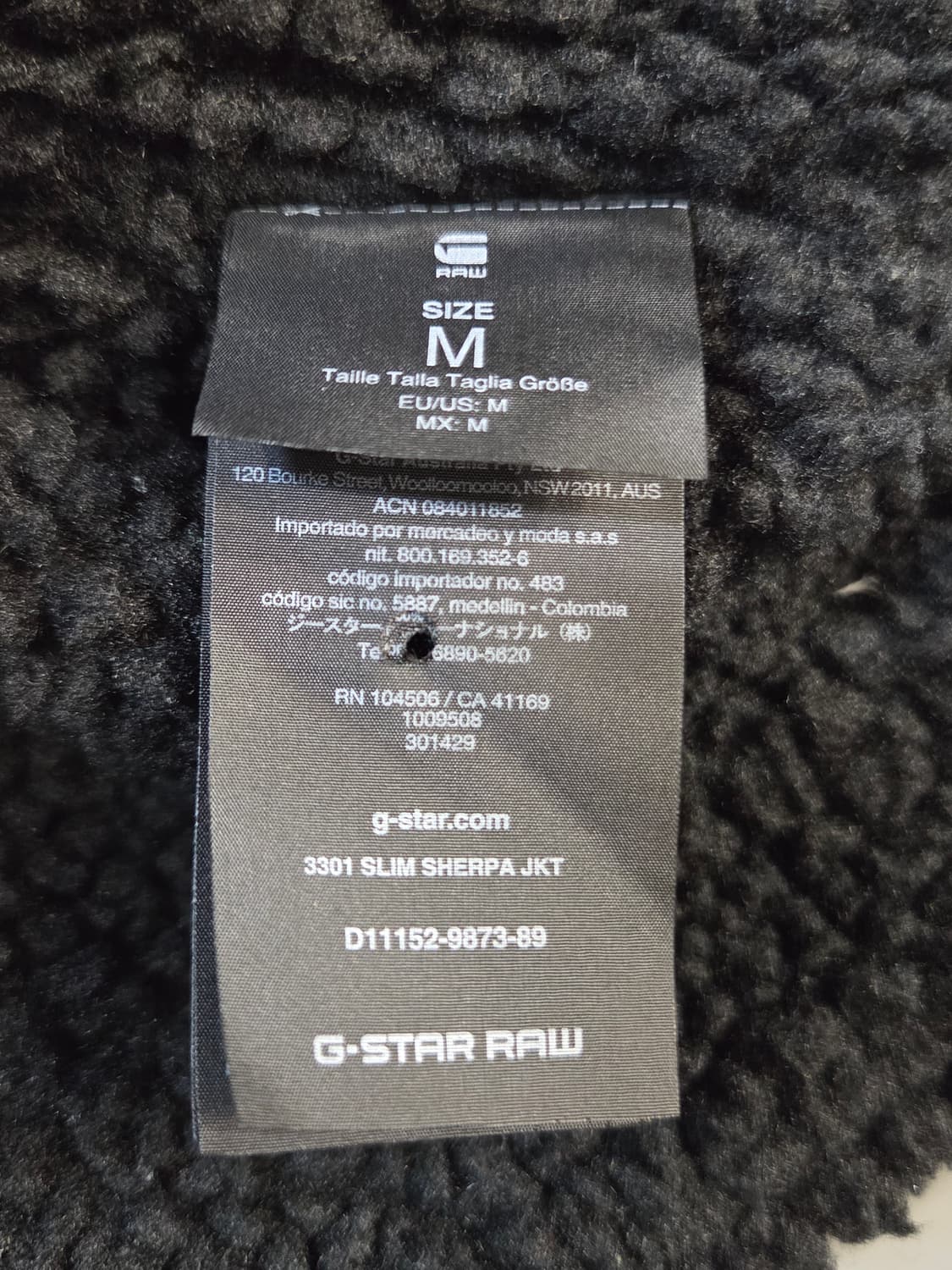 G-Star RAW 블랙 데님 쉐르파 자켓(M)디피용/택없음) 상품이미지7