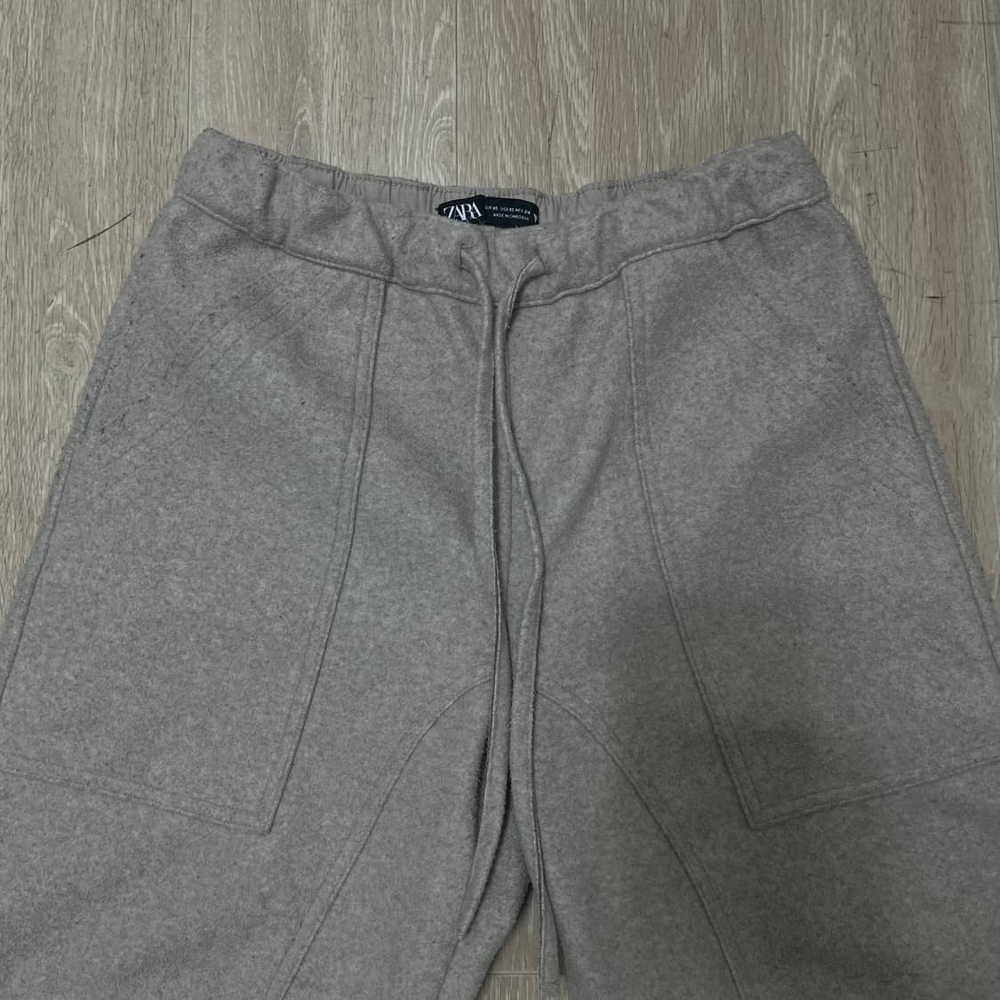 자라 ZARA 여성 패치 포켓 심 모직 트레이닝 밴딩팬츠 XS사이즈 상품이미지2