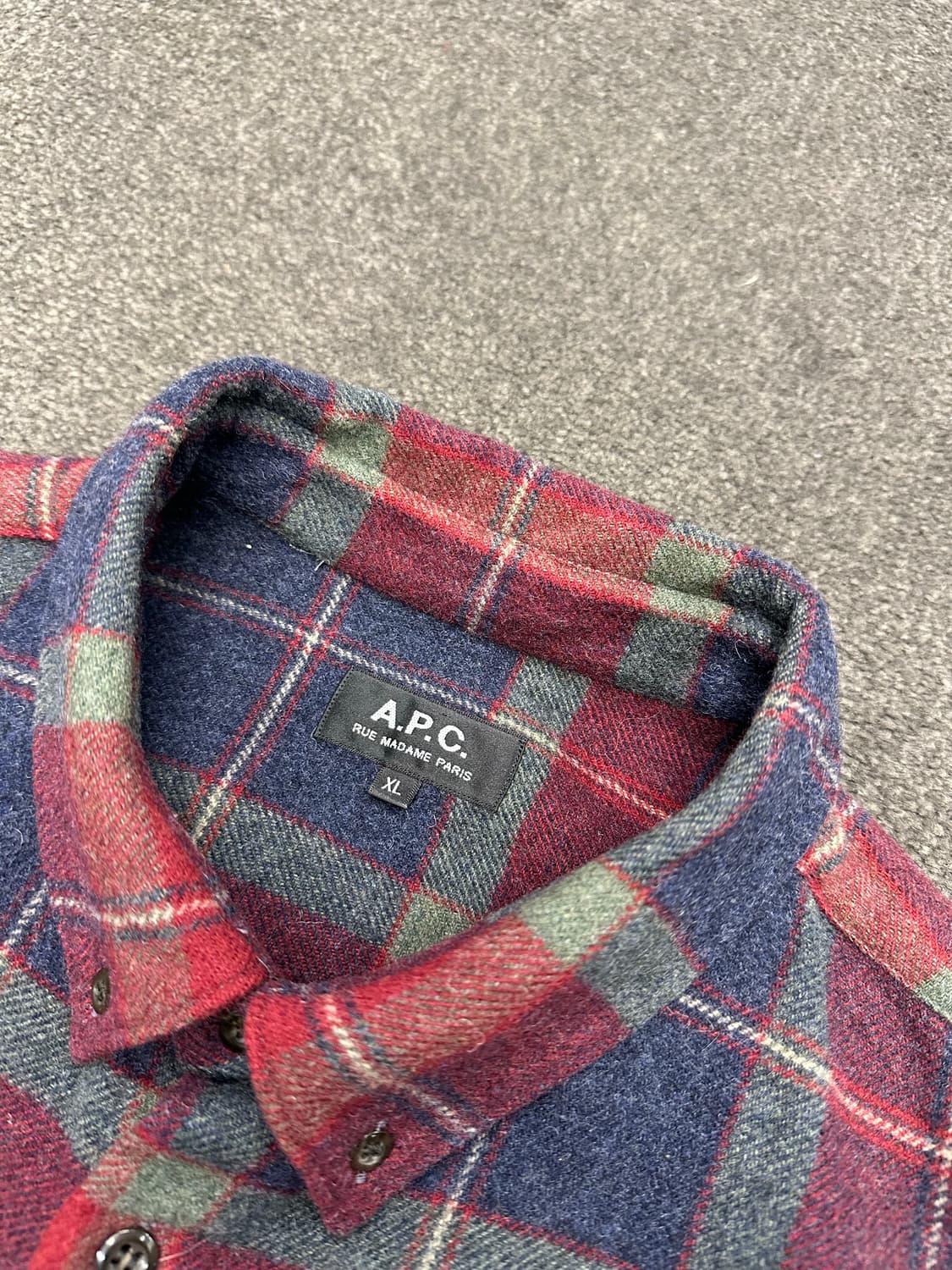 A.P.C. 남성 체크 셔츠 XL 상품이미지2