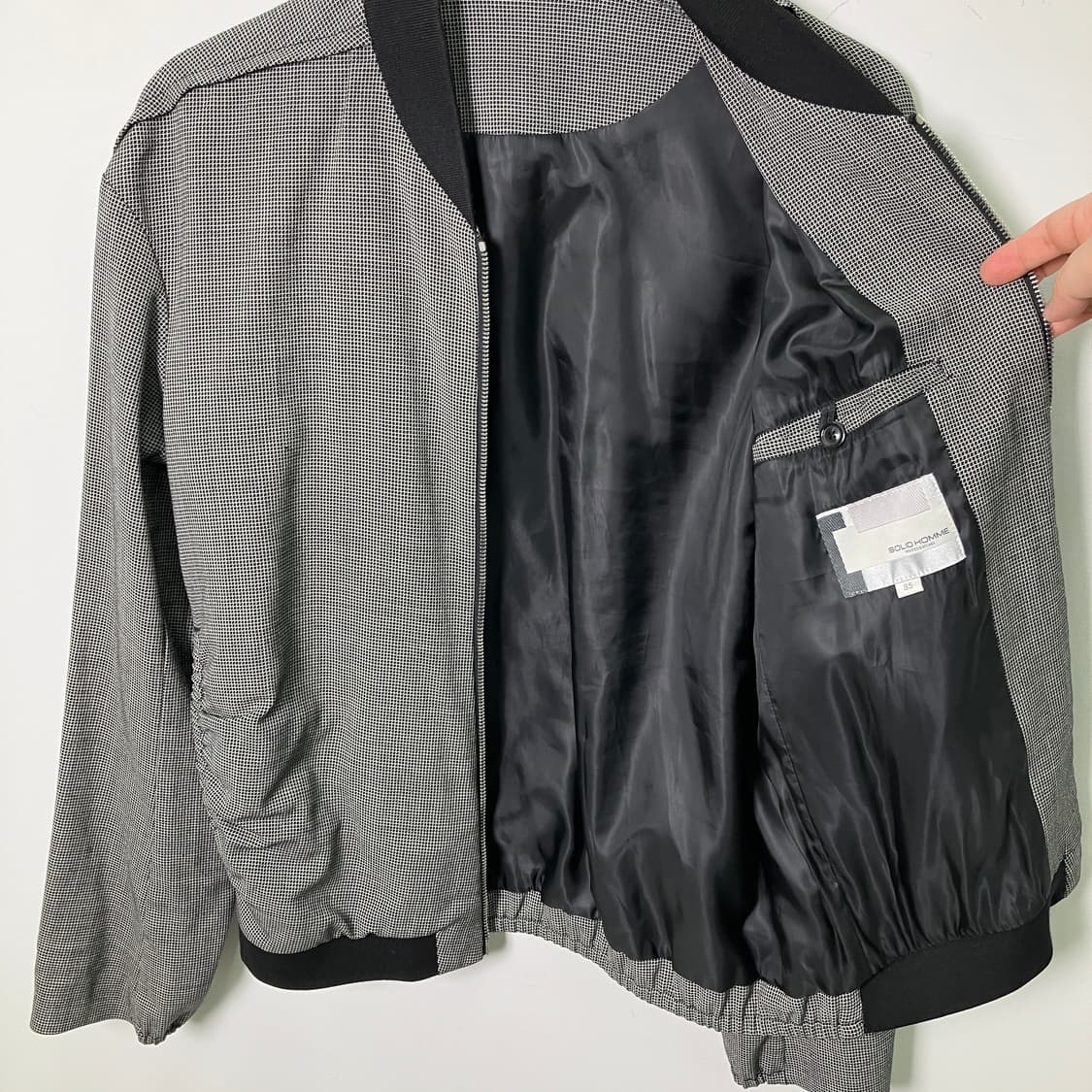 솔리드 옴므 셔링 디테일 체크 블루종 상품이미지7